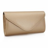 ELISE torebka kopertówka eko skórzana matowa z paskiem V052 złota