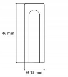 ALUMINIOWA OSŁONKA NA ZAWIASY DO DRZWI 15MM zdjęcie 2
