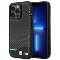 etui bmw bmhcp14l22nbck iphone 14 pro6,1 czarny/black leather carbon