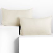 Poszewka na poduszkę 50x60 AMBER jersey kremowa dekoracyjna x2