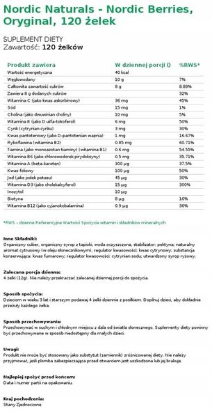 Nordic Naturals Nordic - Multiwitamina -120 żelek zdjęcie 3