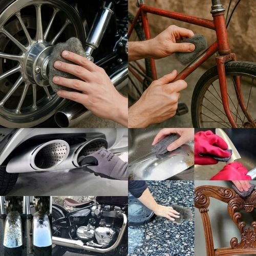 Zestaw do Polerowania Drewna Podłóg Mebli Wosk BeeWax + Wełna Stalowa na Arena.pl