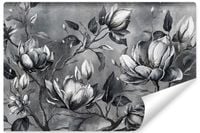 Fototapeta Do Salonu KWIATY Magnolie Abstrakcja Rośliny Beton 400cm x 280cm