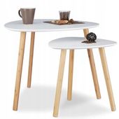 Stolik kawowy owalny 60 x 60 x 48cm biały