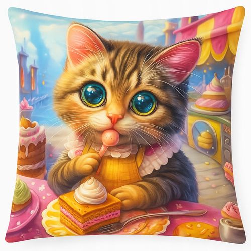 Poszewka Dekoracyjna 45x45 Zwierzęta Koty Psy - Miękka, Welurowa WZORY na Arena.pl