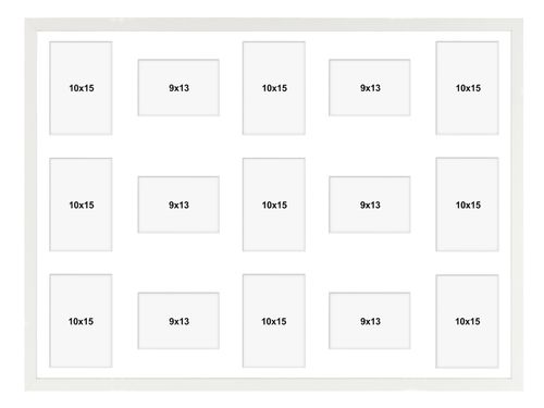Ramka na 15 zdjęć Hekla 60x80x15 MDF galeria biały 1szt. na Arena.pl