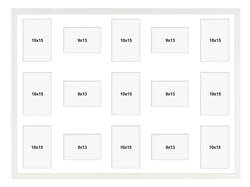 Ramka na 15 zdjęć Hekla 60x80x15 MDF galeria biały 1szt. zdjęcie 3