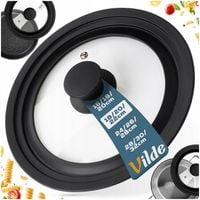 Pokrywka UNIWERSALNA szklana silikonowa do garnka patelni 18 / 20 / 22 cm