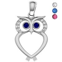 SREBRNY WISIOREK SOWA SREBRO PRÓBY 925 DOSTĘPNE RÓŻNE KOLORY