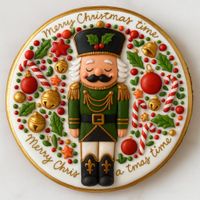 CIASTKO LUKROWANE DZIADEK DO ORZECHÓW NO24 KOŁO ROZ.M RĘCZNIE ROBIONE