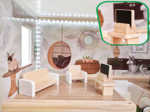 Domek dla Lalek Drewniany XXL Duży Meble Mebelki Oświetlenie LED Akcesoria na Arena.pl