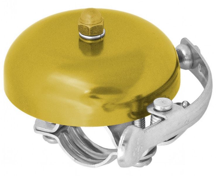 Dzwonek rowerowy typu gong złoty Retro old style zdjęcie 1