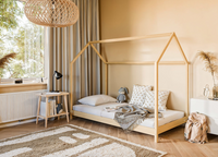 ŁÓŻKO domek parterowe 1- osobowe LUCKY pod materac 80x160 SOSNA 48H!