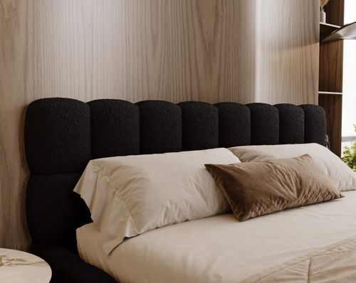 Łóżko tapicerowane Aura 200x200 czarny na Arena.pl