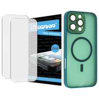 folia do iphone 16 pro max ochronna + magsafe etui zielone tpu