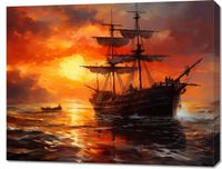 Obraz 90x70cm Ogień na Wodzie