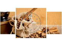 80X40CM ZEGAR AROMATYCZNA KAWA OBRAZ
