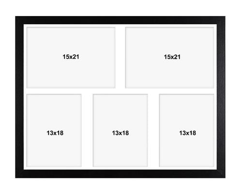 Ramka na 5 zdjęć Hekla 40x50x5 MDF galeria zdjęć czarny 1szt. na Arena.pl