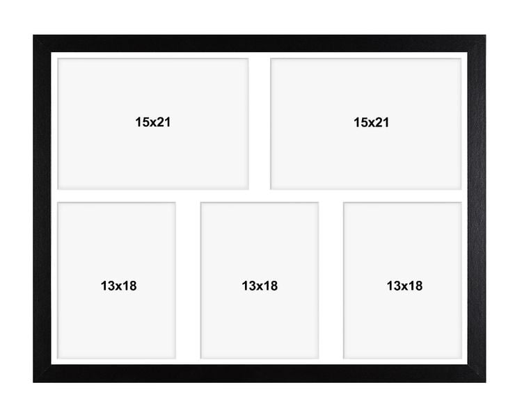 Ramka na 5 zdjęć Hekla 40x50x5 MDF galeria zdjęć czarny 1szt. zdjęcie 3