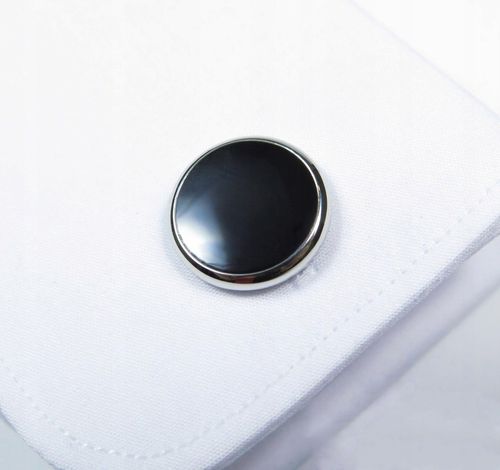 Srebrne spinki smokingowe do mankietów koszuli H6 na Arena.pl