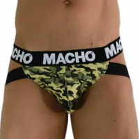 macho mx28mv jockstrap military green s - anatomiczny, oddychający