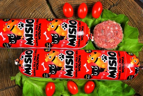 Karma dla Psa Psów Baton Mięsny MISIO 83% Mięsa 19x1KG Uniwersalna Mokra na Arena.pl