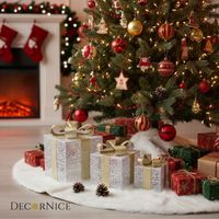 Dekoracja Boże Narodzenie Pudełka LED Prezenty Zestaw 3 sztuki Pod Choinke