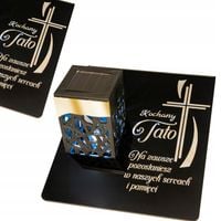 ZNICZ SOLARNY Wieczna Latarenka LED STATUETKA GRÓB lampka dla TATY