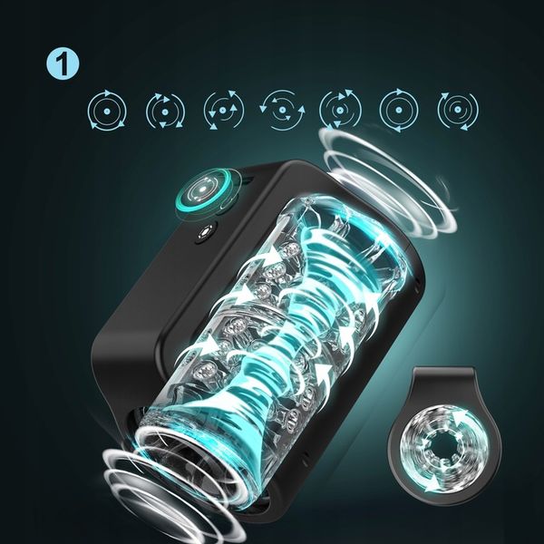 męski automatyczny masturbator posuwisty 7 funkcjami obracania i wkładania zdjęcie 9