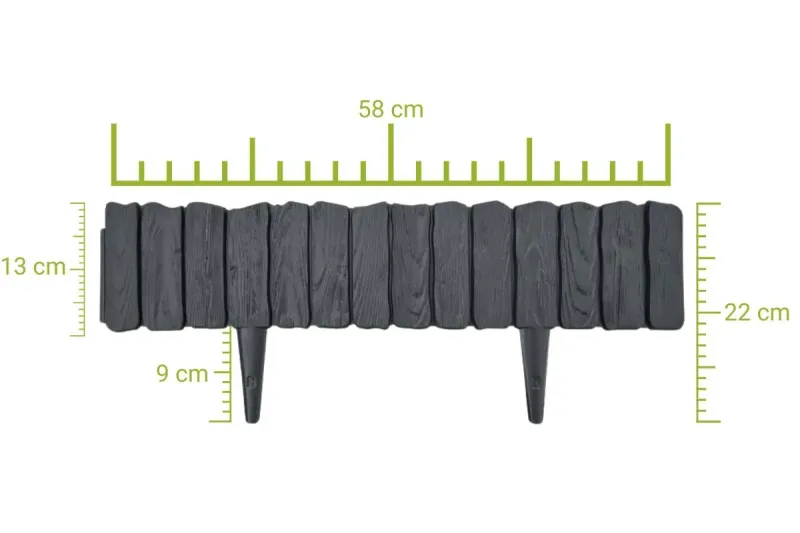Palisada WOOD 58 cm czarna zdjęcie 2