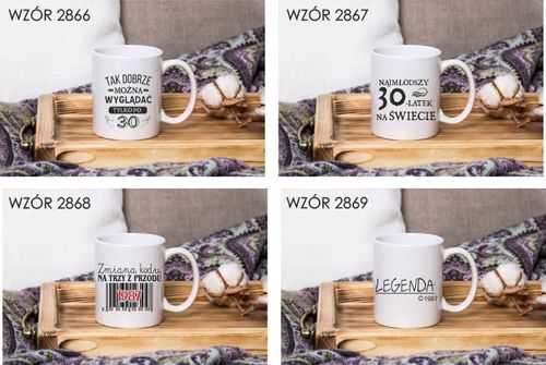 Kubek z nadrukiem PREZENT CZŁOWIEK LEGENDA ROK na Arena.pl