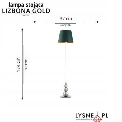 Lampa podłogowa stojąca LIZBONA GOLD na Arena.pl