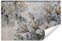 Fototapeta Do Sypialni BETON Kwiaty Natura Abstrakcja 368cm x 254cm