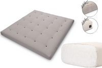 Materac 200x200 Bawełniany - Pascall Futon Comfort Natural - Szary