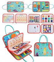 KREATYWNA FILCOWA KSIĄŻECZKA EDUKACYJNA MONTESSORI 8w1 ZABAWA I NAUKA