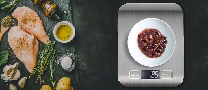 WAGA KUCHENNA elektroniczna precyzyjna WAGA wyświetlacz LCD 5000g SREBRNA zdjęcie 4