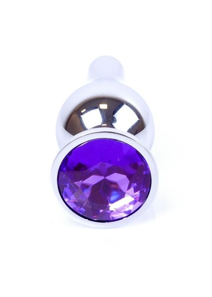 Plug-Jewellery Silver BUTT PLUG- Purple zdjęcie 1