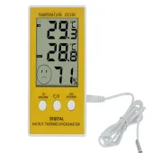 Termometr higrometr cyfrowy z sondą in/out lcd temperatura wilgotność