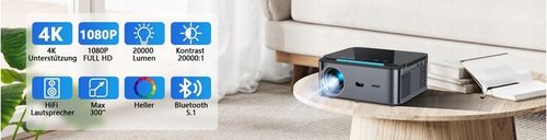 Projektor Rzutnik LED Android Smart TV Full HD 1080p 5G WiFi XIWBSY T07 (N) na Arena.pl