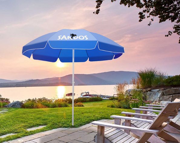 Parasol plażowy w kolorze niebieskim zdjęcie 9