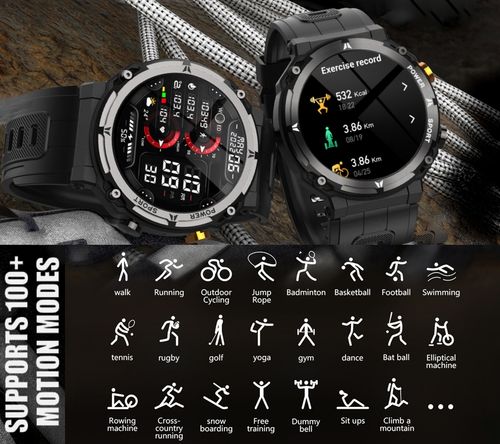 smartwatch męski rubicon rncf25-1 black na Arena.pl