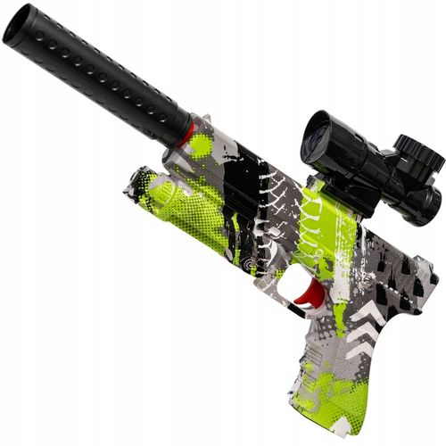 PISTOLET GLOCK AUTOMAT NA KULKI ŻELOWE Z TŁUMIKIEM ELEKTRYCZNY GRAFFITI na Arena.pl