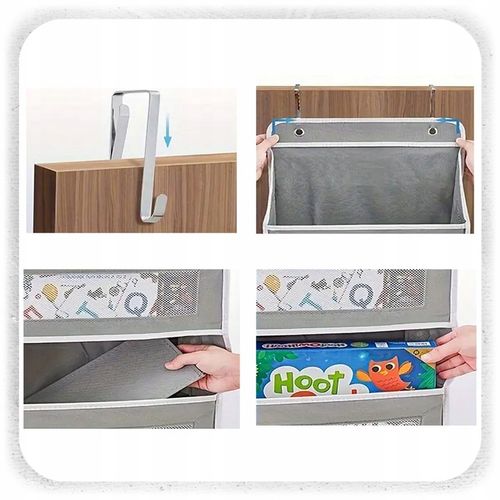 ORGANIZER NA DRZWI WISZĄCY DO SZAFY 5 PÓŁEK KIESZENIE KOSZ NA ZABAWKI na Arena.pl