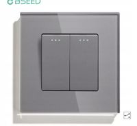 WŁĄCZNIK ŚWIATŁA 2K PODWÓJNY SZKLANY KLAWISZOWY