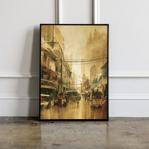 Plakat miasto abstrakcja 70x100 cm na Arena.pl