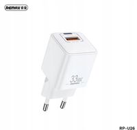 2 x ŁADOWARKA SIECIOWA REMAX BATT SERIES PD QC 33W 1xUSB 1xUSB-C BIAŁA SZYB