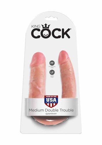 Dildo Dwustronne Double Trouble 14Cm Cieliste na Arena.pl