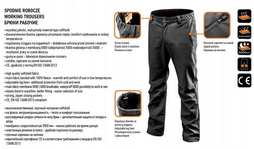 NEO 81-566-XL SPODNIE ROBOCZE DO PASA SOFTSHELL na Arena.pl