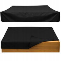 Pokrowiec ogrodowy 120 x 120 x 20 cm czarny