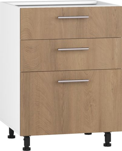 BELLA D3S-60/82 SZAFKA DOLNA Z SZUFLADAMI, HETTICH FRONT: DĄB MIODOWY na Arena.pl